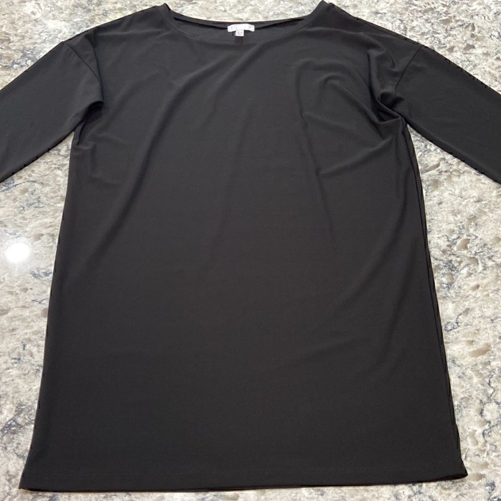 LEITH (Nordstrom)Flowy Trapeze TSHIRT Swing Dress in Black Size S  - Picture 3 of 13